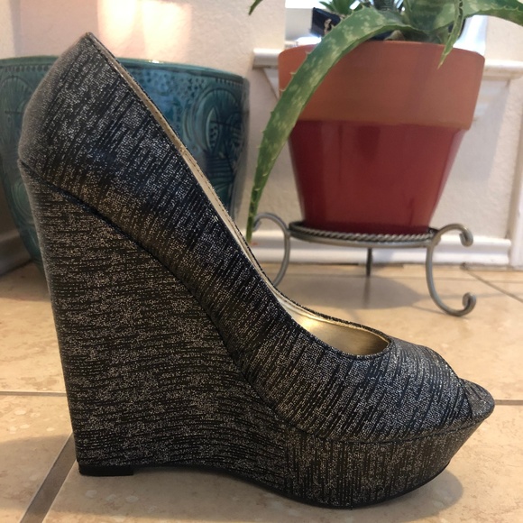 Steve Madden Platform Peep-Toe Wedges - Picture 4 of 8